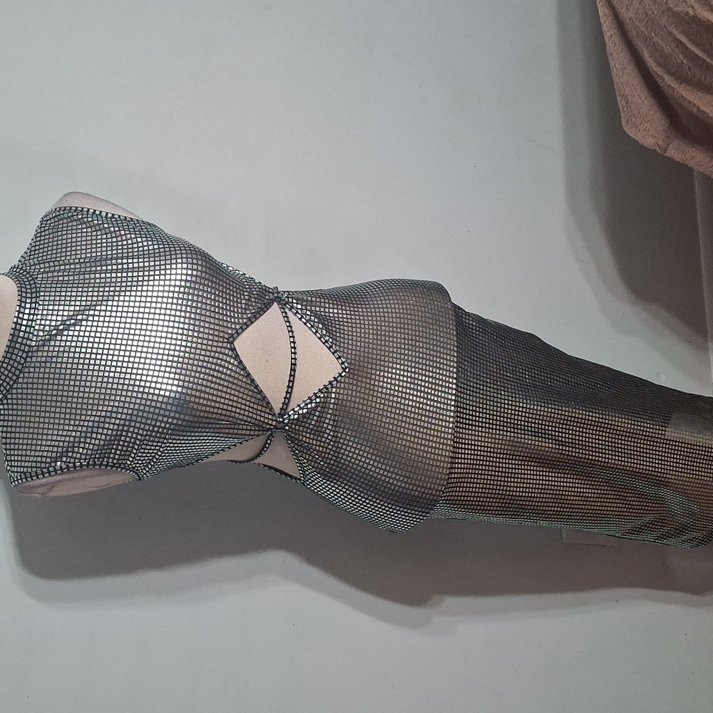 Zaful/ Silver Cut-Out Dress- W Sz Medium